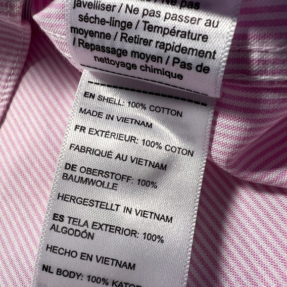 UNTUCKit Mens Small Pink Striped Cotton Dress Shirt Wrinkle Free Regular Fit - Picture 6 of 8